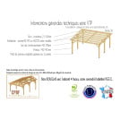 Carport en bois douglas d'une superficie de 12m².
