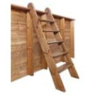 Piscine en bois de 18m2 avec un escalier bois -DURAPIN