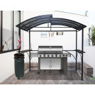 Carport barbecue autoportant à double toit