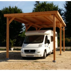 Abri caravane bois de 3.5x6.5m de fabrication française