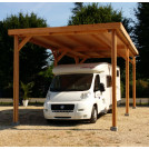 Abri caravane bois de 3.5x6.5m de fabrication française