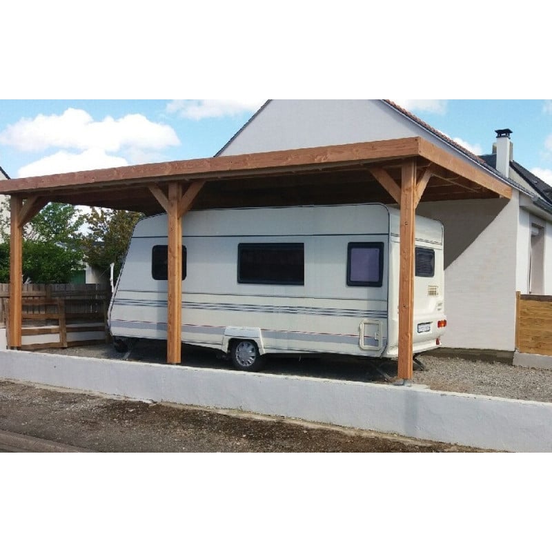 Carport camping-car de 26m² avec sa structure adossée-CPBF
